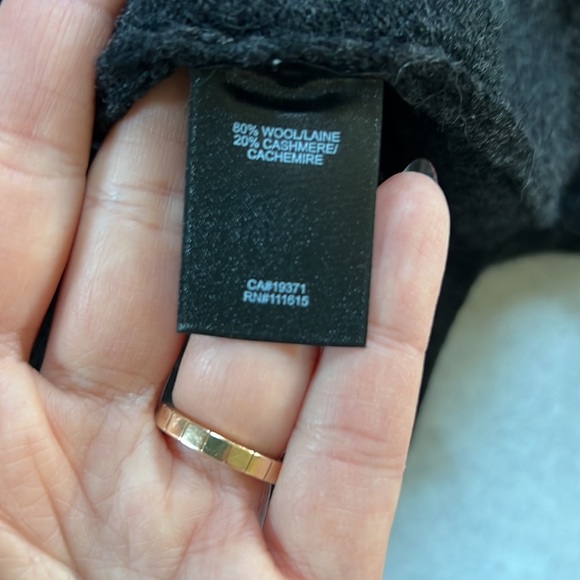 Robbi & Nikki cashmere sequin cardigan black dark gray sz XS - Picture 3 of 6